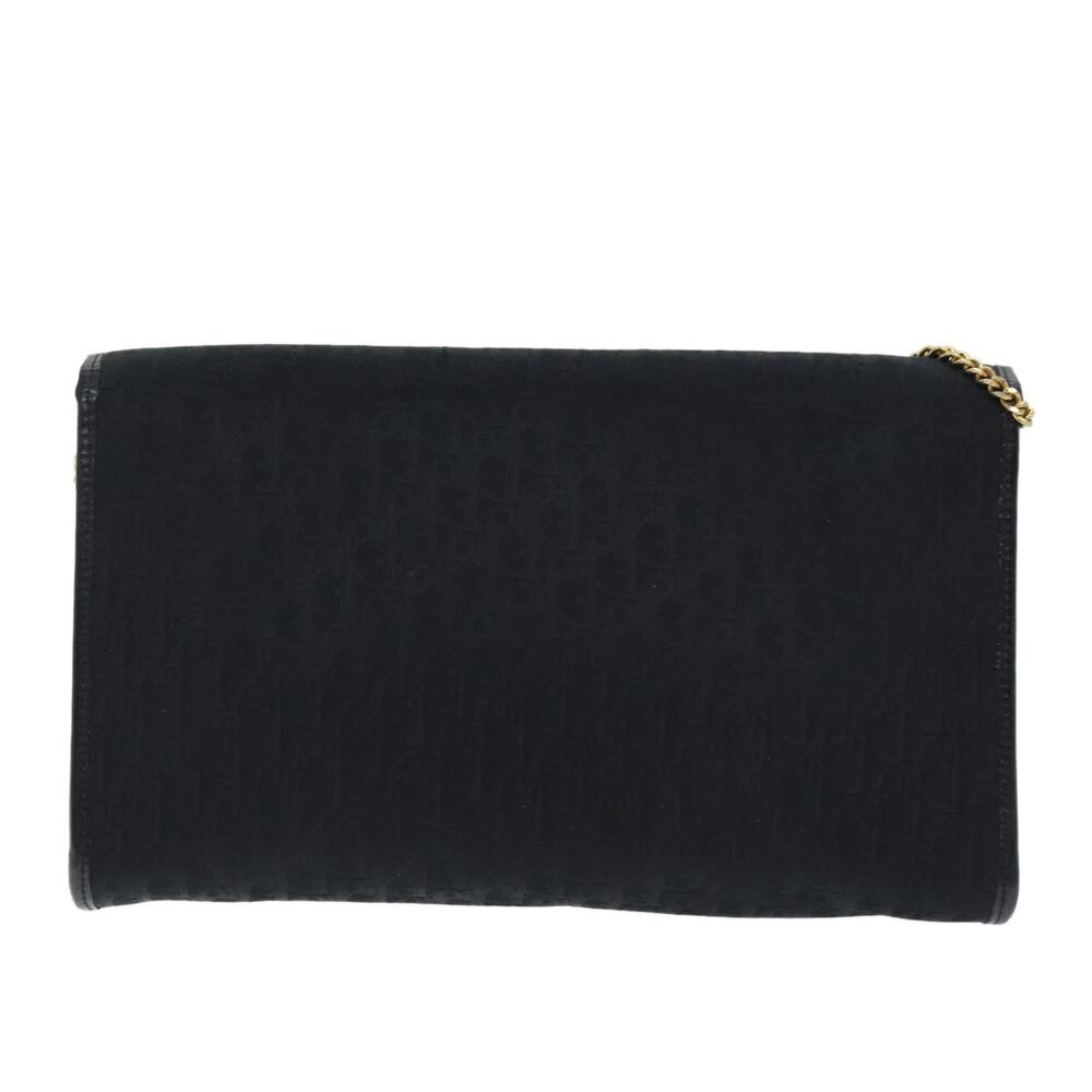 DIOR Trotter Canvas Chain Shoulder Bag Black - Picture 3 of 12